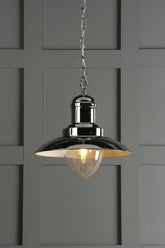 Laura Ashley Corbridge Polished Chrome 1 Light Fisherman Pendant
